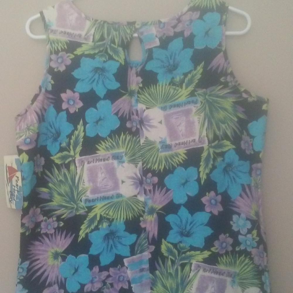 Pearl Head Bay Linen Blend Tropical Floral Dress - Picture 4 of 10